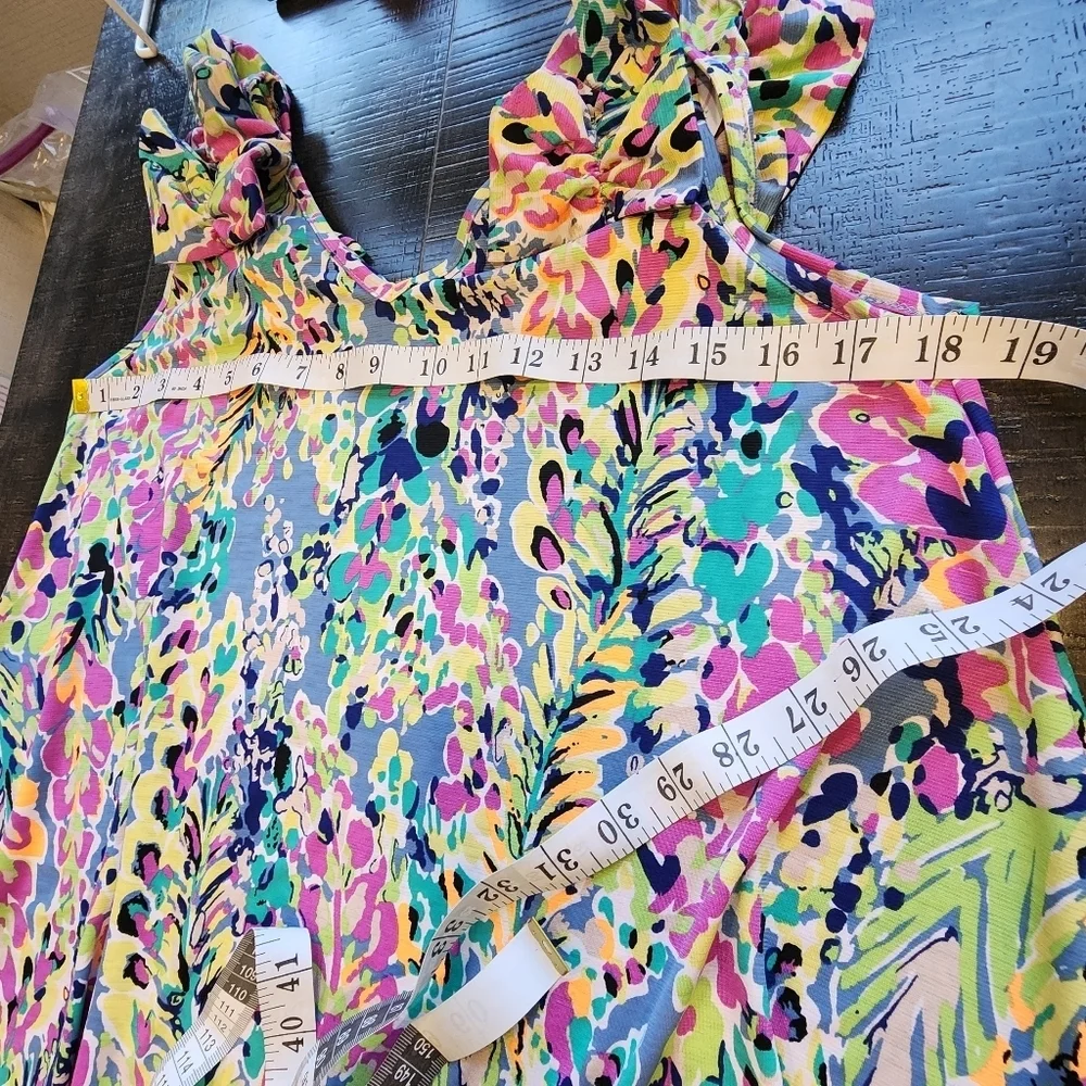 NWT'S Beeson River Colorful Ruffled Sleeveless Blouse - Picture 4 of 8